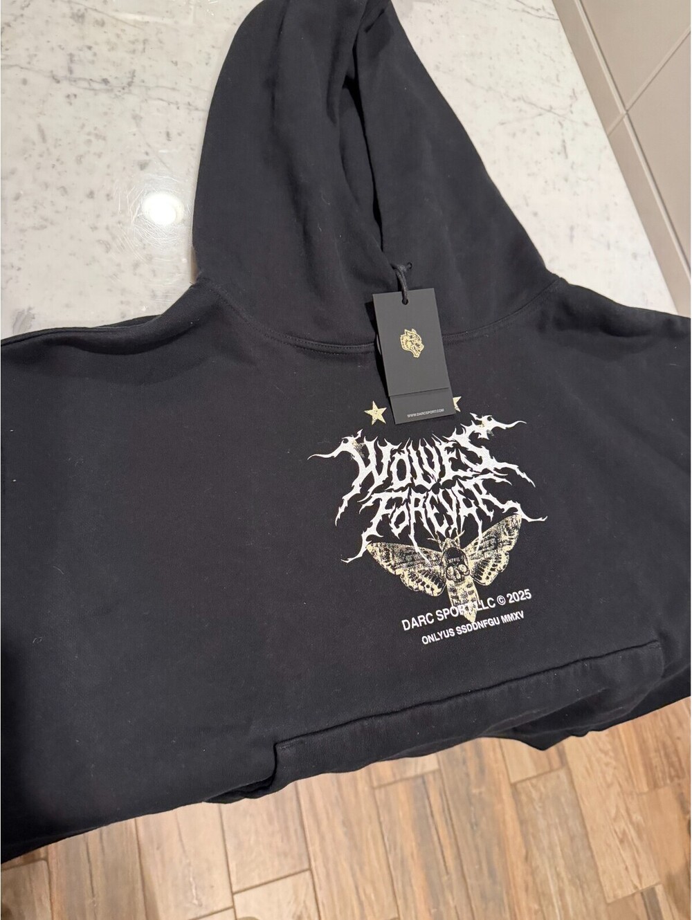 Darc Sport- Mens Crop Hoodie- Size M- Black- Sold Out. Collectors Piece!